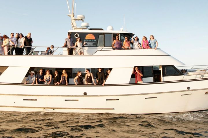 a small boat in a body of water