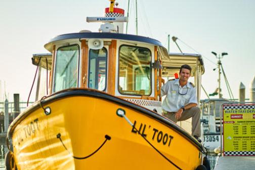 a boat that is sitting on a bus